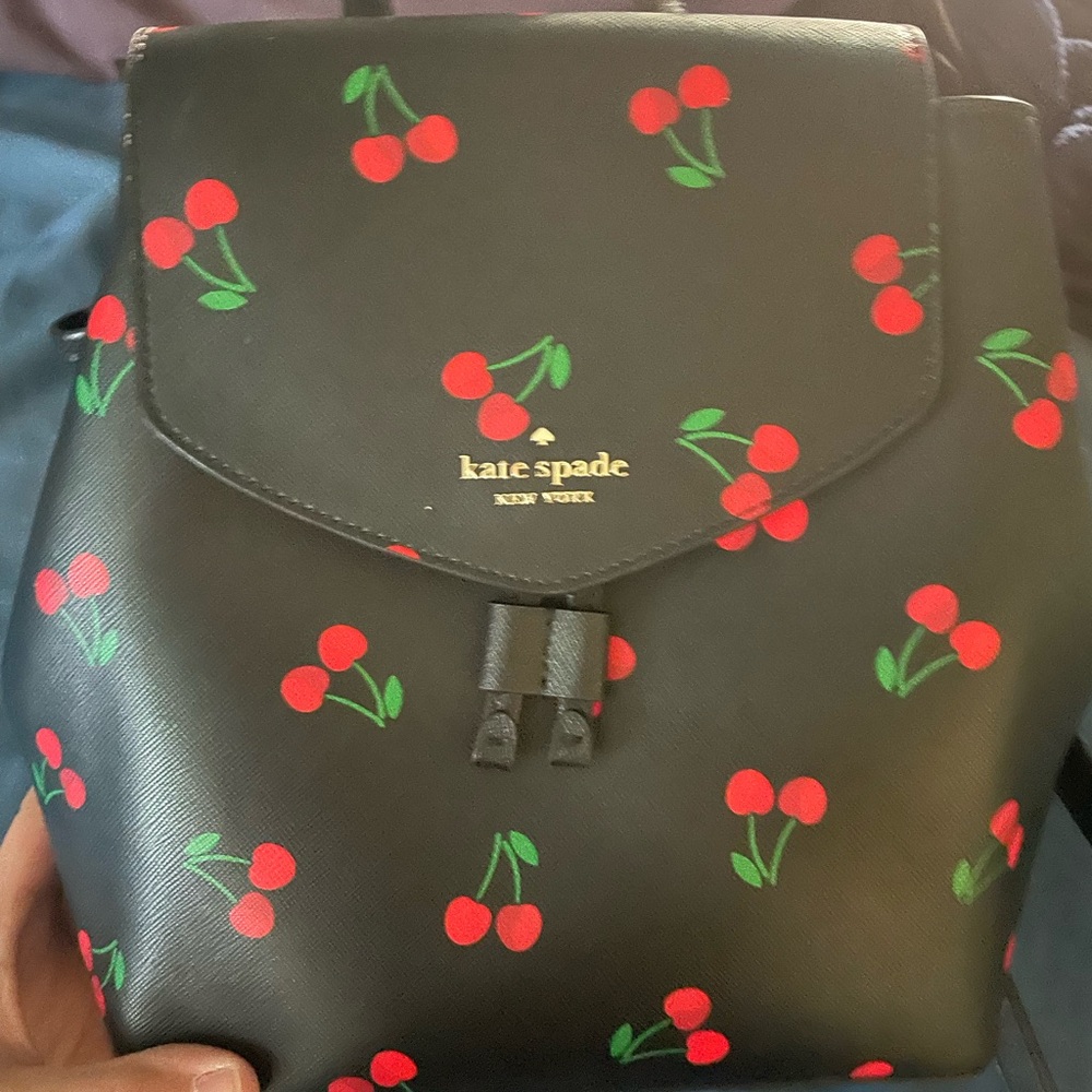Kate Spade Black Cherry Print Women's Backpack